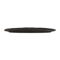 Porto Brasil MATTE BLACK SHALLOW OVAL PR LARGE ORGANIC STONEWARE dia. 14.17x5.12"  SKU: '1421473901