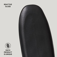 Porto Brasil MATTE BLACK SHALLOW OVAL PR LARGE ORGANIC STONEWARE dia. 14.17x5.12"  SKU: '1421473901