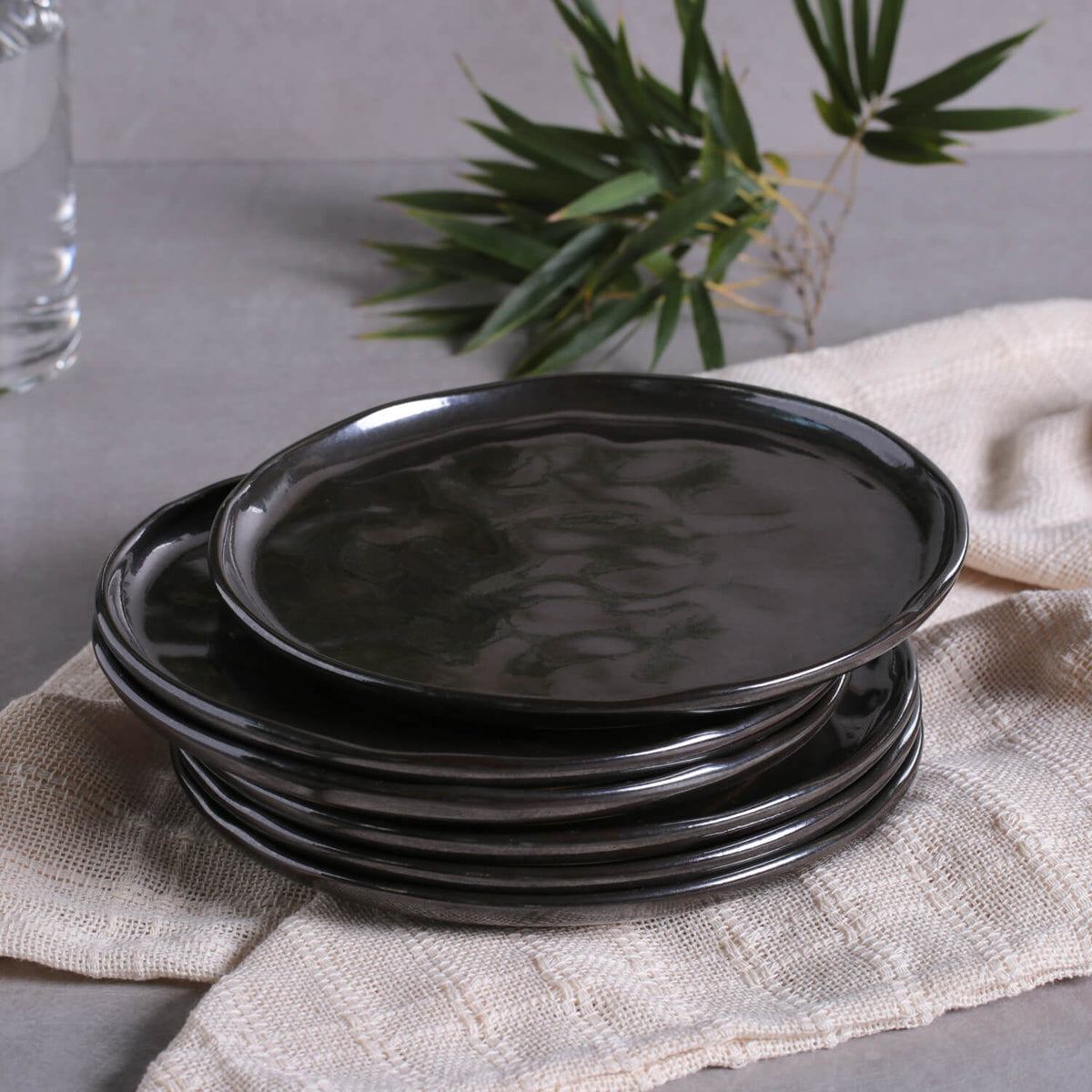 Porto Brasil METALLICA DESSERT PLATE BIO STONEWARE dia. 8.46"  SKU: '1431109301