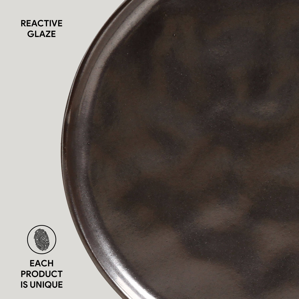 Porto Brasil METALLICA DESSERT PLATE BIO STONEWARE dia. 8.46"  SKU: '1431109301