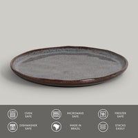 Porto Brasil TITANIUM DESSERT PLATE BIO STONEWARE dia. 8.46"  SKU: '1431109401