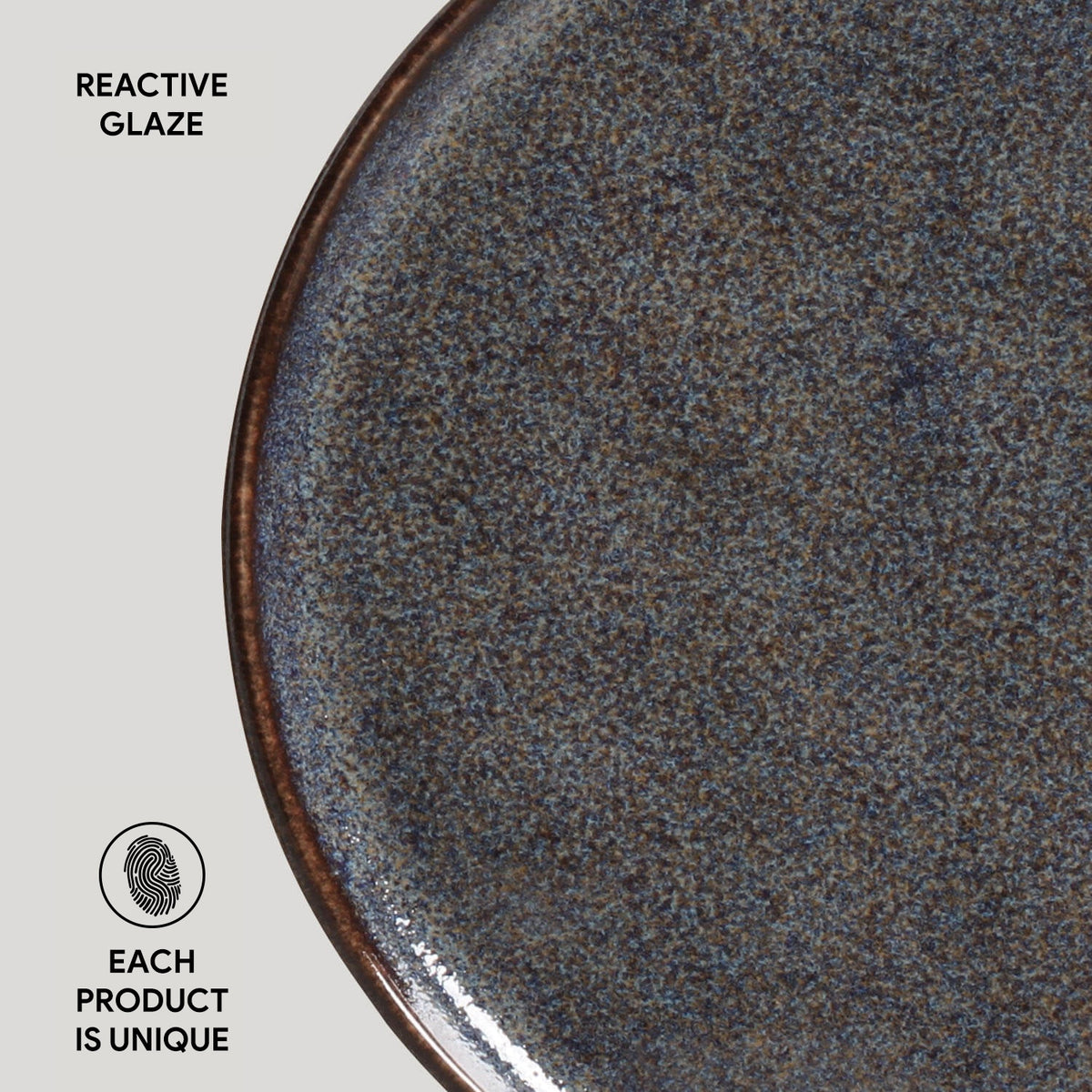 Porto Brasil TITANIUM DESSERT PLATE BIO STONEWARE dia. 8.46"  SKU: '1431109401