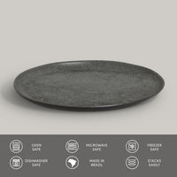 Porto Brasil CHROMIUM DESSERT PLATE BIO STONEWARE dia. 7.68"  SKU: '1431115901