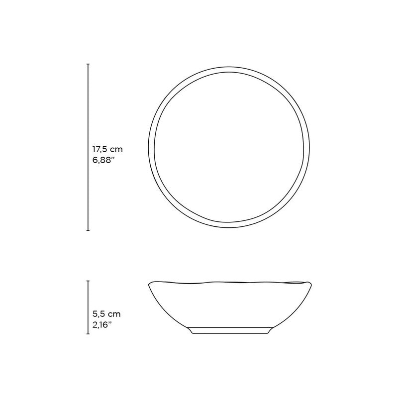 Porto Brasil OCEANO BOWL ORGANIC STONEWARE dia. 6.9x2.2"  SKU: '14314106701