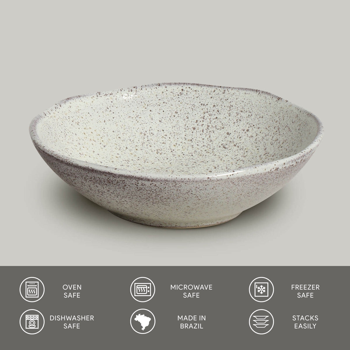 Porto Brasil PISTACHE BOWL ORGANIC STONEWARE dia. 6.9x2.2"  SKU: '14314108801