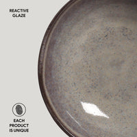 Porto Brasil TOURMALINE BOWL ORGANIC STONEWARE dia. 6.9x2.2"  SKU: '14314108901