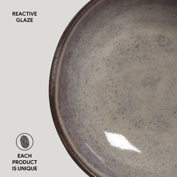 Porto Brasil TOURMALINE BOWL ORGANIC STONEWARE dia. 6.9x2.2"  SKU: '14314108901