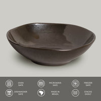 Porto Brasil METALLICA BOWL ORGANIC STONEWARE dia. 6.9x2.2"  SKU: '14314109301