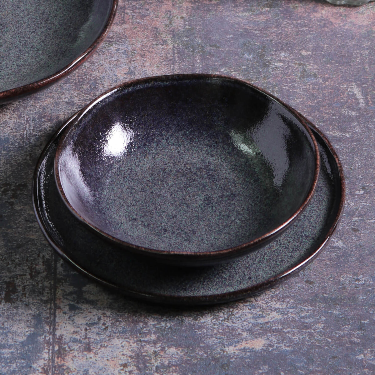 Porto Brasil TITANIUM BOWL ORGANIC STONEWARE dia. 6.9x2.2"  SKU: '14314109401