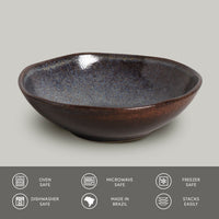 Porto Brasil TITANIUM BOWL ORGANIC STONEWARE dia. 6.9x2.2"  SKU: '14314109401