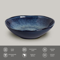 Porto Brasil DENIM BOWL ORGANIC STONEWARE dia. 6.9x2.2"  SKU: '14314113001