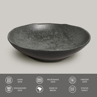 Porto Brasil CHROMIUM BOWL ORGANIC STONEWARE dia. 6.9x2.2"  SKU: '14314115901
