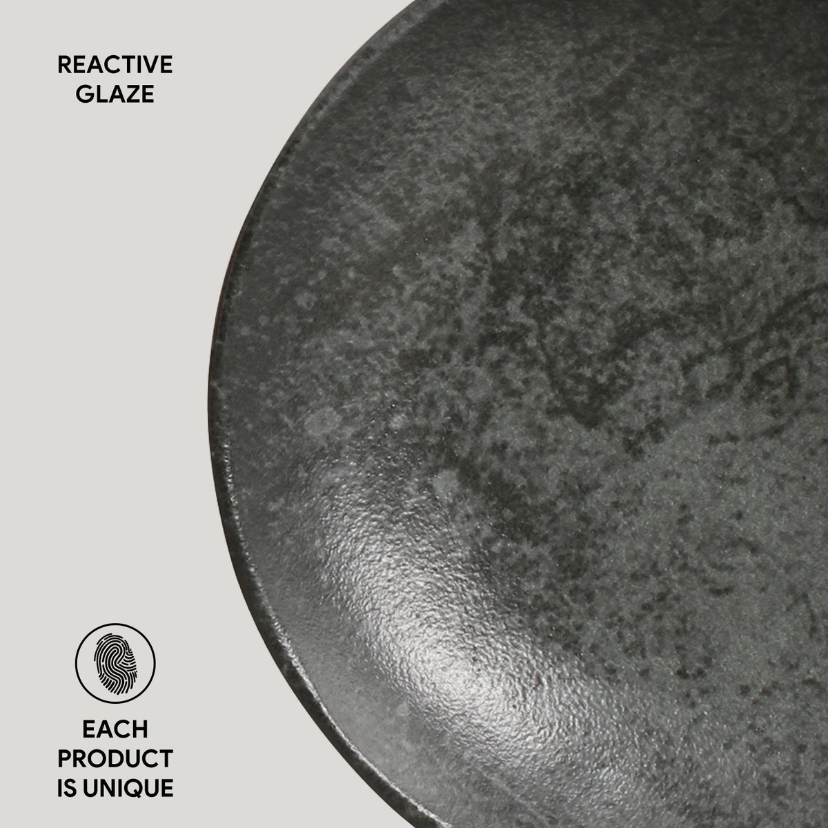 Porto Brasil CHROMIUM BOWL ORGANIC STONEWARE dia. 6.9x2.2"  SKU: '14314115901