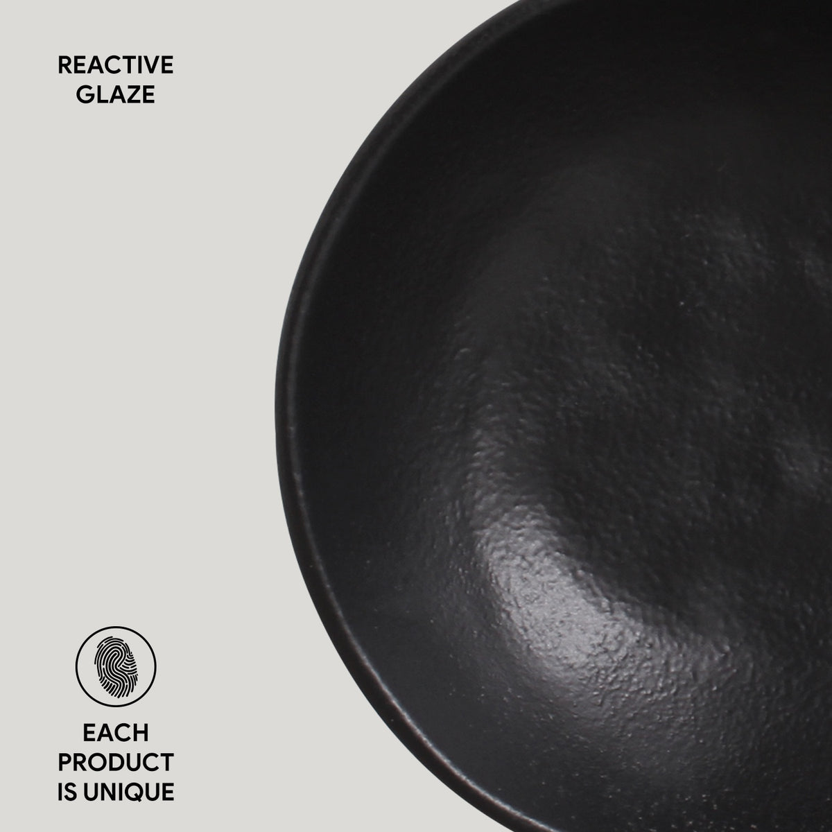 Porto Brasil MATTE BLACK BOWL ORGANIC STONEWARE dia. 6.9x2.2"  SKU: '1431473901