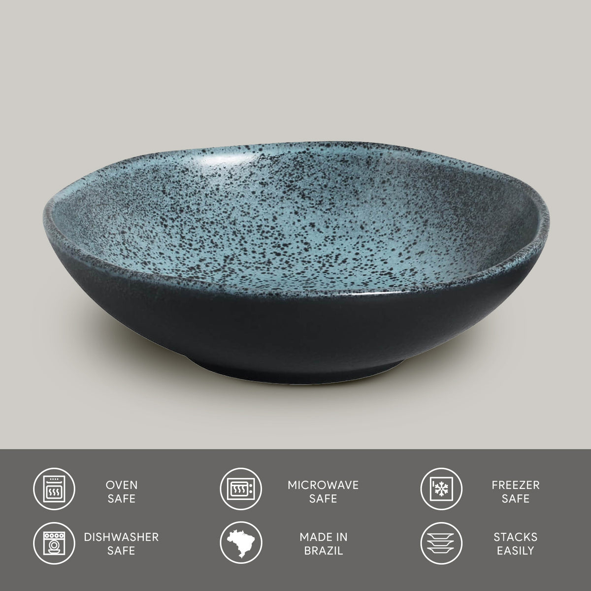 Porto Brasil NIGHT SKY BOWL ORGANIC STONEWARE dia. 6.9x2.2"  SKU: '1431477201