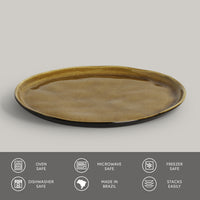 Porto Brasil AMBER DESSERT PLATE BIO STONEWARE dia. 8.46"  SKU: '143177101