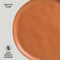 Porto Brasil TERRACOTTA DESSERT PLATE BIO STONEWARE dia. 8.46"  SKU: '143195701
