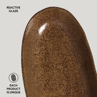 Porto Brasil DIJON DEEP OVAL PR LARGE ORGANIC STONEWARE dia. 12.6x6.3"  SKU: '14414105801