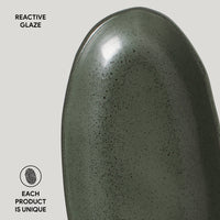 Porto Brasil GREENERY DEEP OVAL PR LARGE ORGANIC STONEWARE dia. 12.6x6.3"  SKU: '14414106501