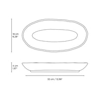 Porto Brasil GREENERY DEEP OVAL PR LARGE ORGANIC STONEWARE dia. 12.6x6.3"  SKU: '14414106501