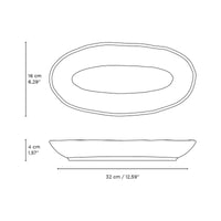 Porto Brasil OCEANO DEEP OVAL PR LARGE ORGANIC STONEWARE dia. 12.6x6.3"  SKU: '14414106701