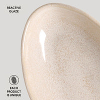Porto Brasil LATTE DEEP OVAL PR LARGE ORGANIC STONEWARE dia. 12.6x6.3"  SKU: '14414108501