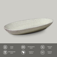Porto Brasil PISTACHE DEEP OVAL PR LARGE ORGANIC STONEWARE dia. 12.6x6.3"  SKU: '14414108801