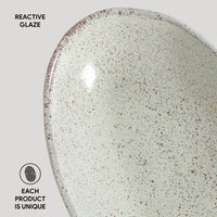Porto Brasil PISTACHE DEEP OVAL PR LARGE ORGANIC STONEWARE dia. 12.6x6.3"  SKU: '14414108801