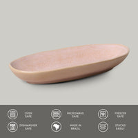 Porto Brasil LITCHI DEEP OVAL PR LARGE ORGANIC STONEWARE dia. 12.6x6.3"  SKU: '14414109201