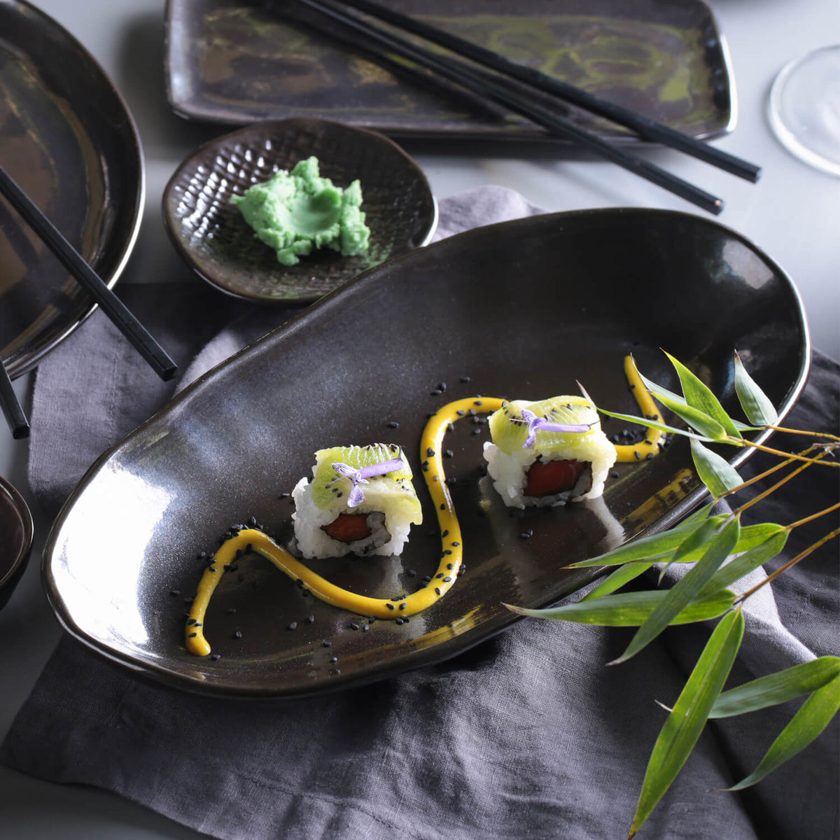 Porto Brasil METALLICA DEEP OVAL PR LARGE ORGANIC STONEWARE dia. 12.6x6.3"  SKU: '14414109301