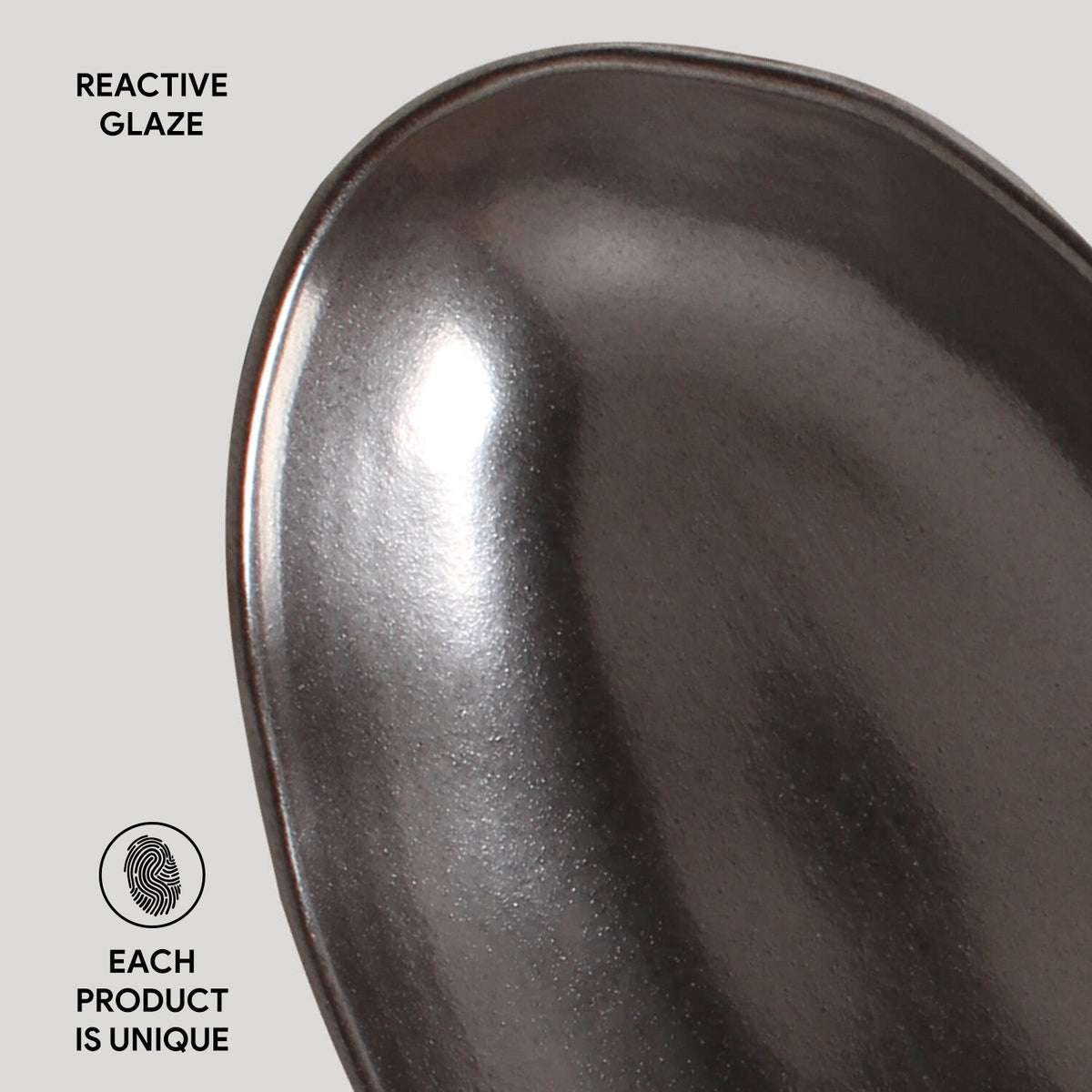 Porto Brasil METALLICA DEEP OVAL PR LARGE ORGANIC STONEWARE dia. 12.6x6.3"  SKU: '14414109301