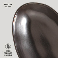 Porto Brasil METALLICA DEEP OVAL PR LARGE ORGANIC STONEWARE dia. 12.6x6.3"  SKU: '14414109301