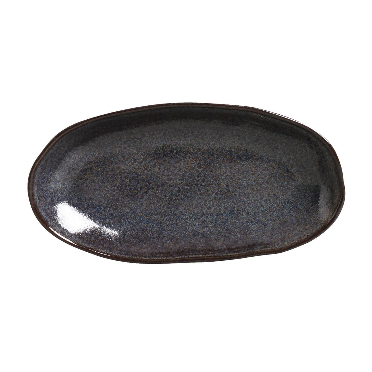 Porto Brasil TITANIUM DEEP OVAL PR LARGE ORGANIC STONEWARE dia. 12.6x6.3"  SKU: '14414109401