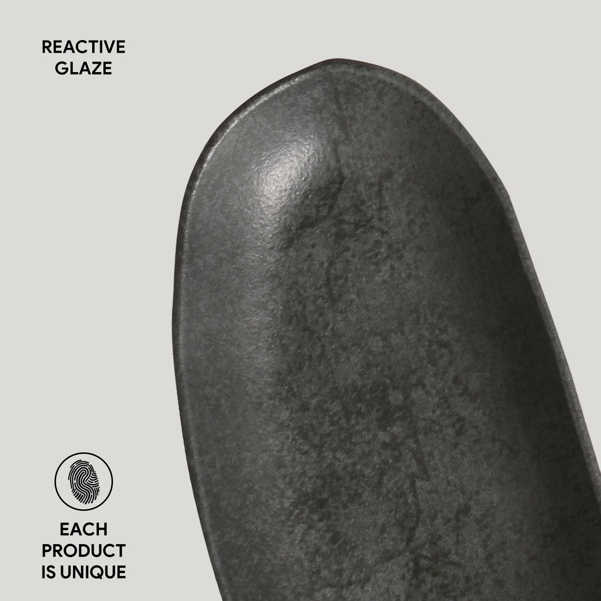 Porto Brasil CHROMIUM DEEP OVAL PR LARGE ORGANIC STONEWARE dia. 12.6x6.3"  SKU: '14414115901