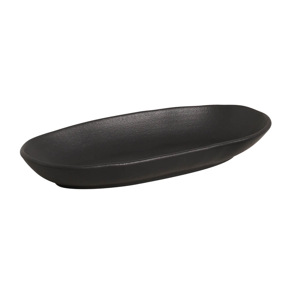 Porto Brasil MATTE BLACK DEEP OVAL PR LARGE ORGANIC STONEWARE dia. 12.6x6.3"  SKU: '1441473901