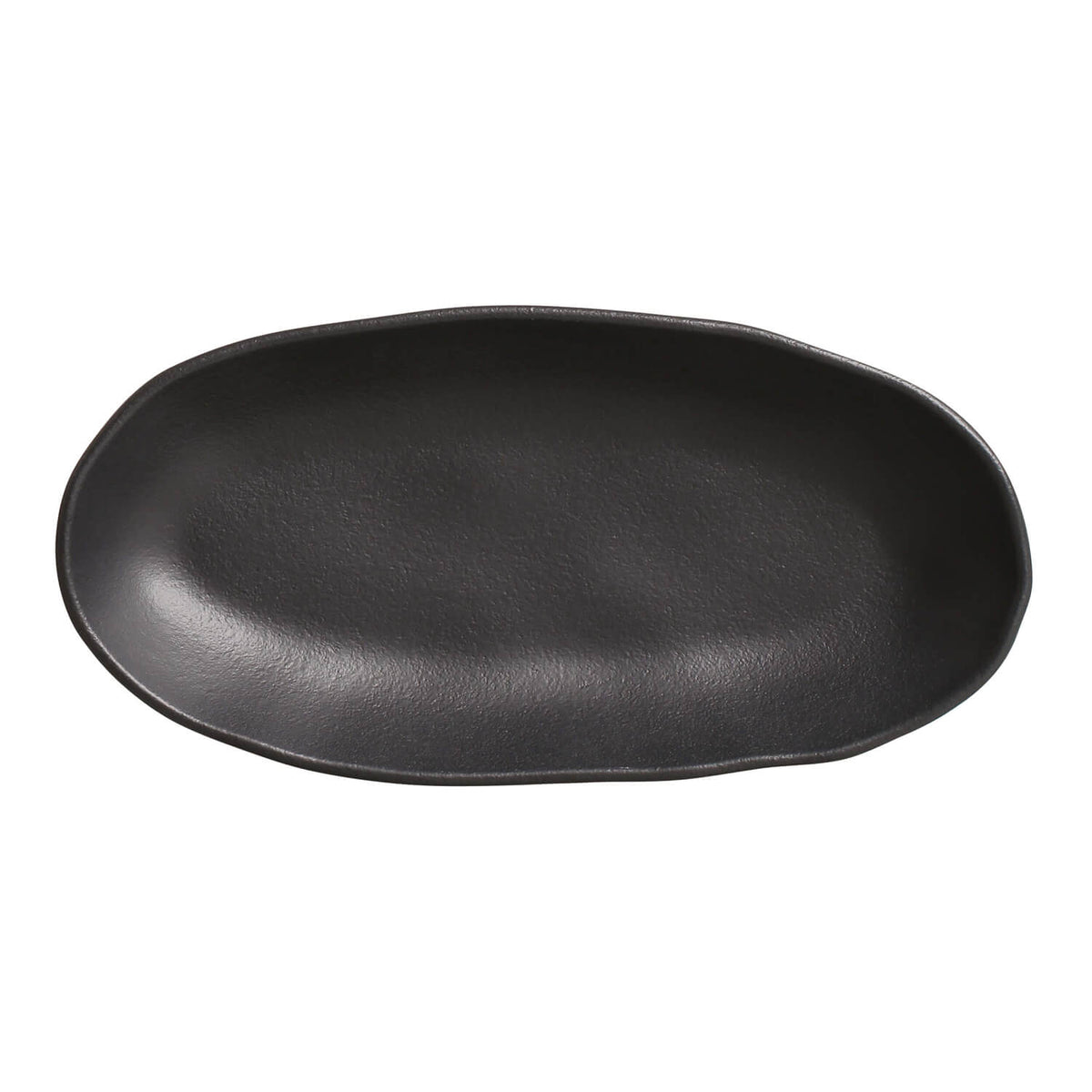 Porto Brasil MATTE BLACK DEEP OVAL PR LARGE ORGANIC STONEWARE dia. 12.6x6.3"  SKU: '1441473901