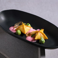 Porto Brasil MATTE BLACK DEEP OVAL PR LARGE ORGANIC STONEWARE dia. 12.6x6.3"  SKU: '1441473901