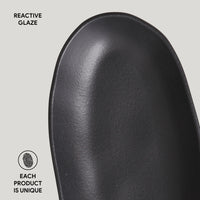 Porto Brasil MATTE BLACK DEEP OVAL PR LARGE ORGANIC STONEWARE dia. 12.6x6.3"  SKU: '1441473901