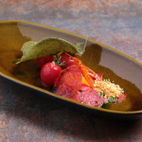 Porto Brasil AMBER DEEP OVAL PR LARGE ORGANIC STONEWARE dia. 12.6x6.3"  SKU: '1441477101