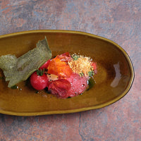 Porto Brasil AMBER DEEP OVAL PR LARGE ORGANIC STONEWARE dia. 12.6x6.3"  SKU: '1441477101