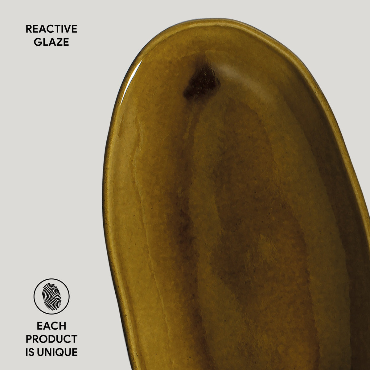 Porto Brasil AMBER DEEP OVAL PR LARGE ORGANIC STONEWARE dia. 12.6x6.3"  SKU: '1441477101