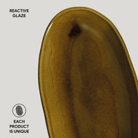 Porto Brasil AMBER DEEP OVAL PR LARGE ORGANIC STONEWARE dia. 12.6x6.3"  SKU: '1441477101