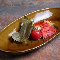 Porto Brasil AMBER DEEP OVAL PR LARGE ORGANIC STONEWARE dia. 12.6x6.3"  SKU: '1441477101