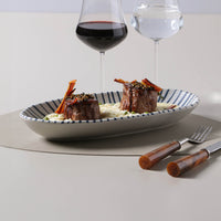 Porto Brasil ELEMENTO DEEP OVAL PR LARGE ORGANIC STONEWARE dia. 12.6x6.3"  SKU: '1441493101