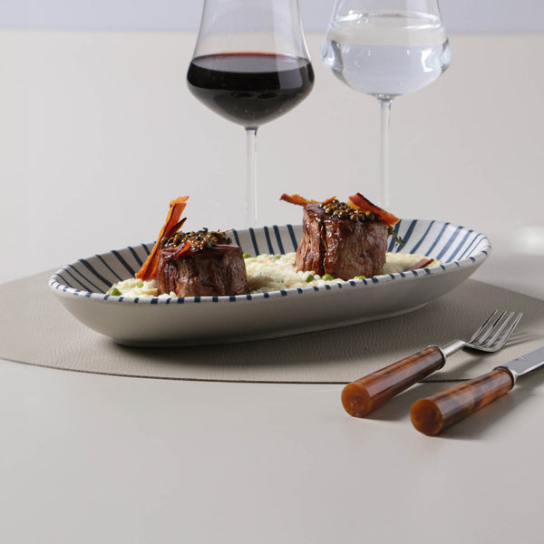 Porto Brasil ELEMENTO DEEP OVAL PR LARGE ORGANIC STONEWARE dia. 12.6x6.3"  SKU: '1441493101