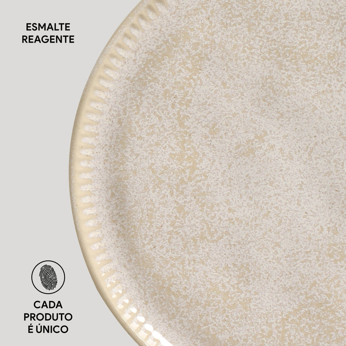 Porto Brasil LATTE LINHAS DESSERT PLATE STONEWARE dia. 8.46"  SKU: '1461108501