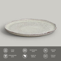 Porto Brasil PISTACHE LINHAS DESSERT PLATE STONEWARE dia. 8.46"  SKU: '1461108801