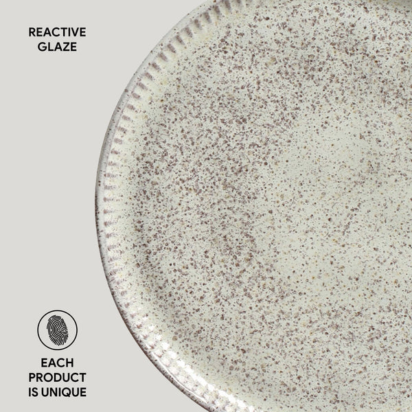 Porto Brasil PISTACHE LINHAS DESSERT PLATE STONEWARE dia. 8.46"  SKU: '1461108801