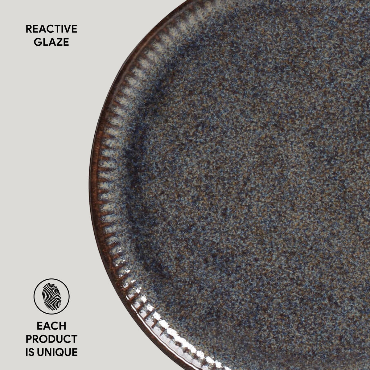 Porto Brasil TITANIUM LINHAS DESSERT PLATE STONEWARE dia. 8.46"   SKU: '1461109401