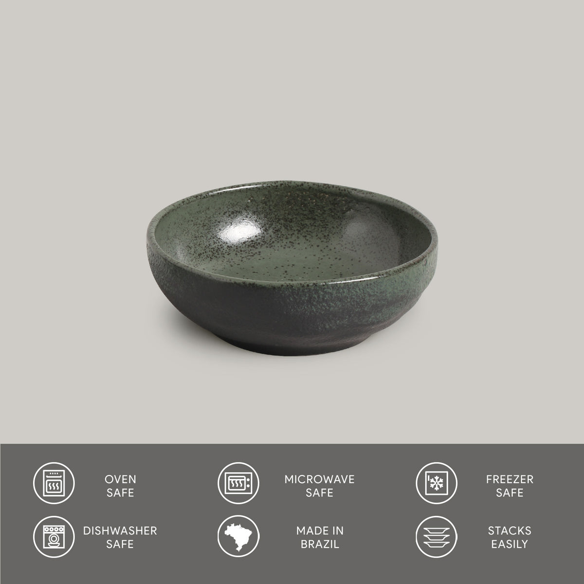 Porto Brasil GREENERY RAMEKIN ORGANIC MEDIUM STONEWARE dia. 3.54x1.18"  SKU: '14614106501